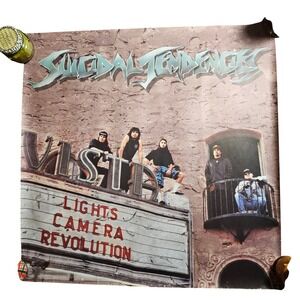 Suicidal Tendencies Lights Camera Revolution VTG 1990 Large Promo Poster 36x36